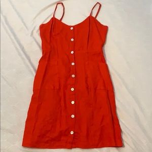 Red Button Up Dress